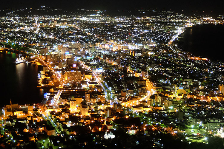 Night view of Mount Hakodate