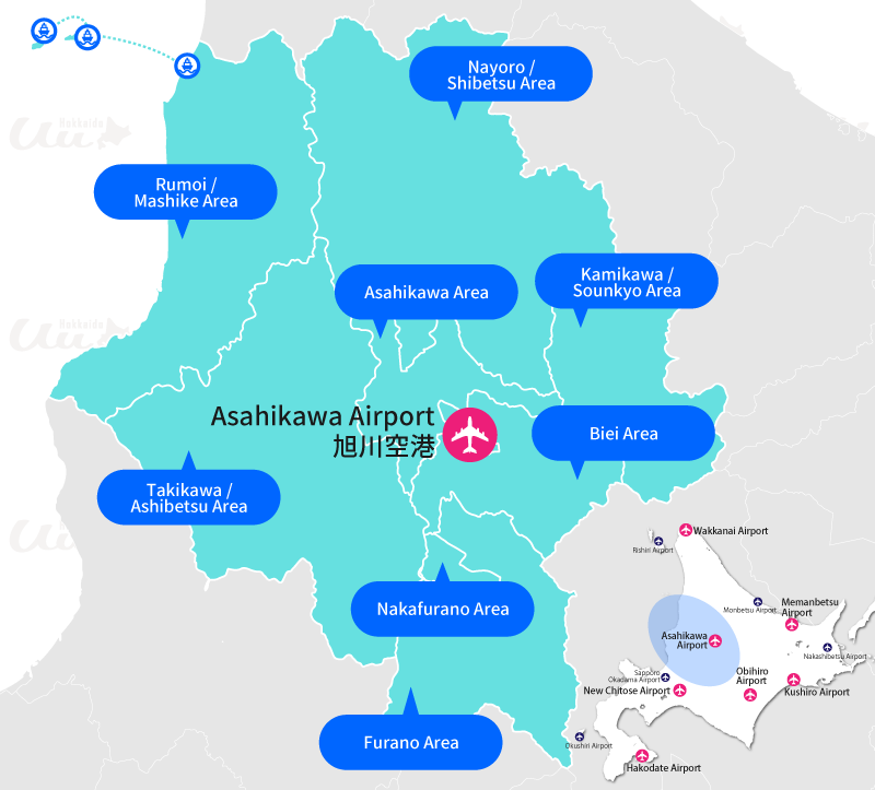 Asahikawa Airport Area Map
